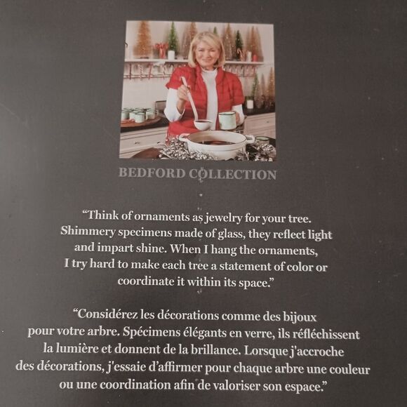 14 Martha Stewart Silver Glass Ornament Set Christmas Beaded Glittery Bedford. - Picture 3 of 16